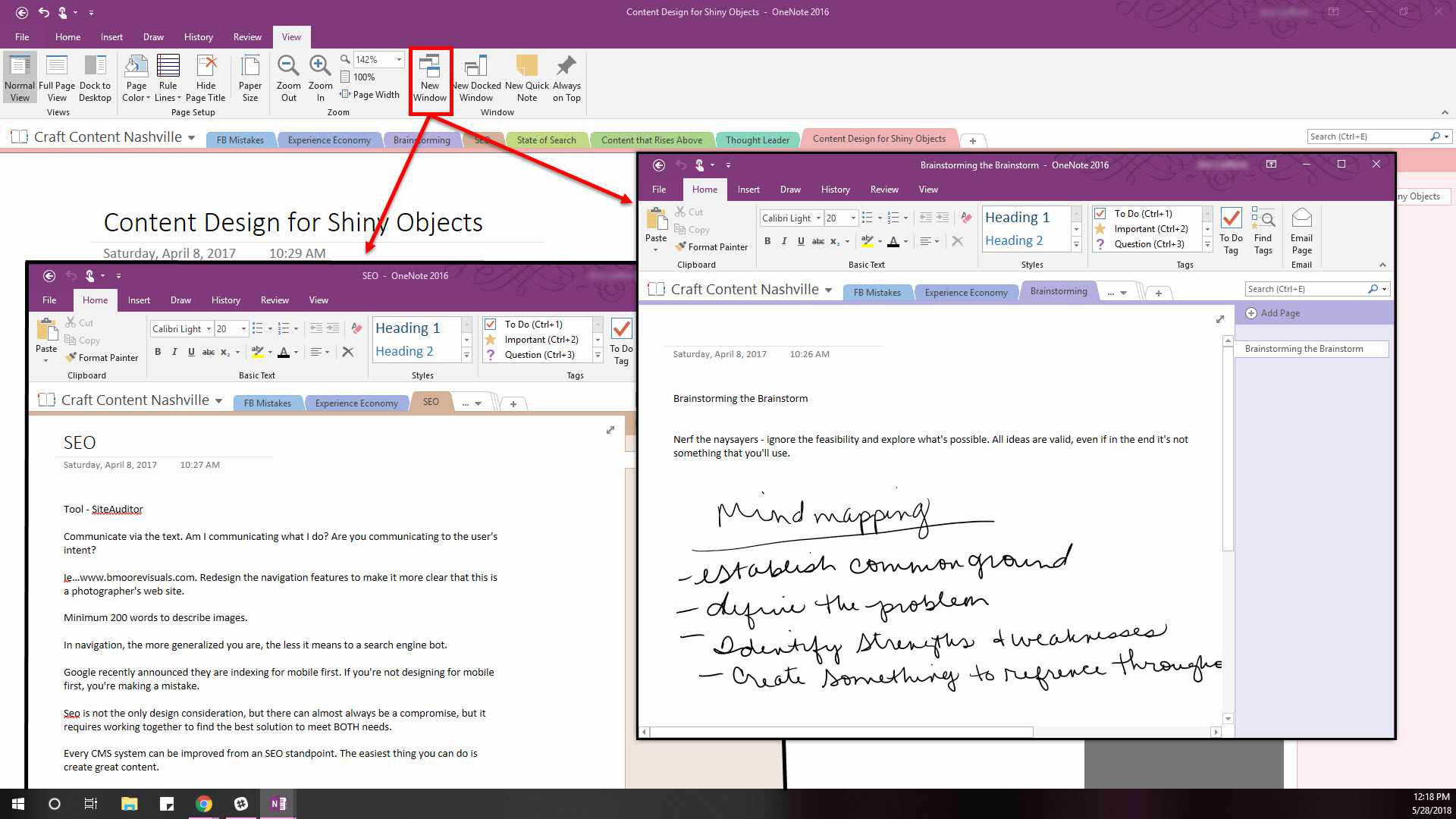how do you double space in onenote for mac 2018